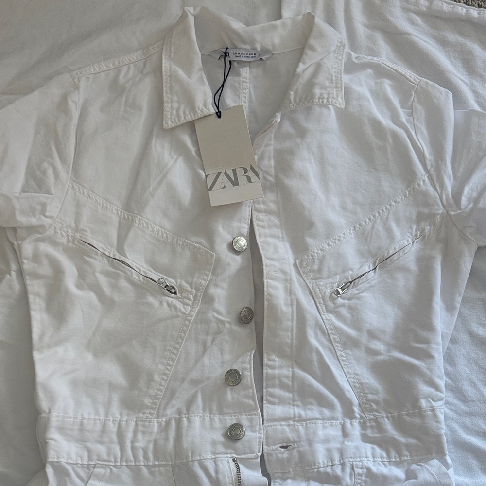 Zara Women's Crisp White romper